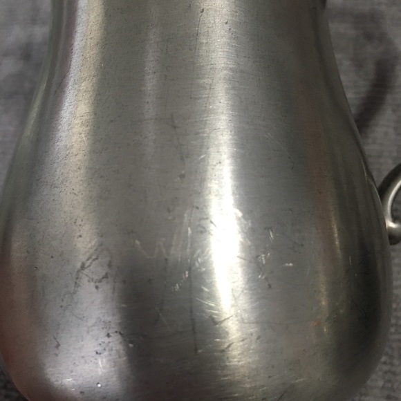 Vintage Preisner 2062 Solid Pewter Ornate Creamer & Sugar Bowl without Lid - Picture 10 of 10